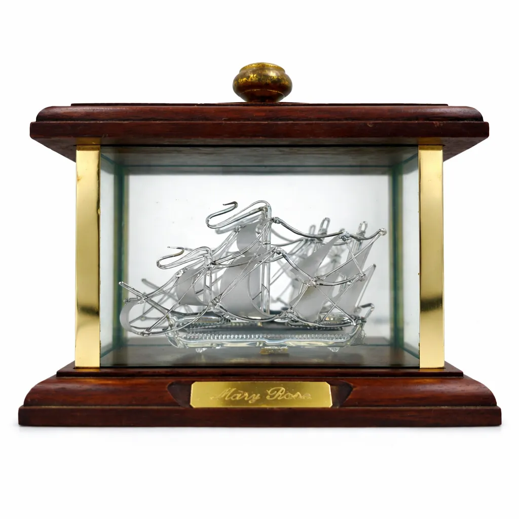 Cased Glass Ship 'Endeavour'