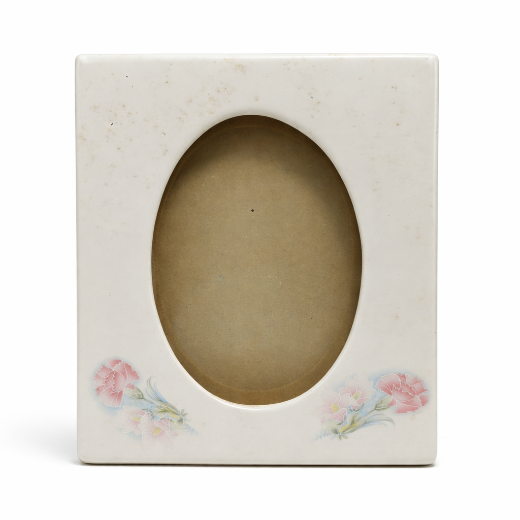 Vintage Ceramic Floral Picture Frame