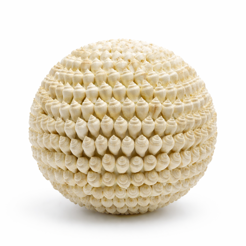 Natural White Seashell Sphere