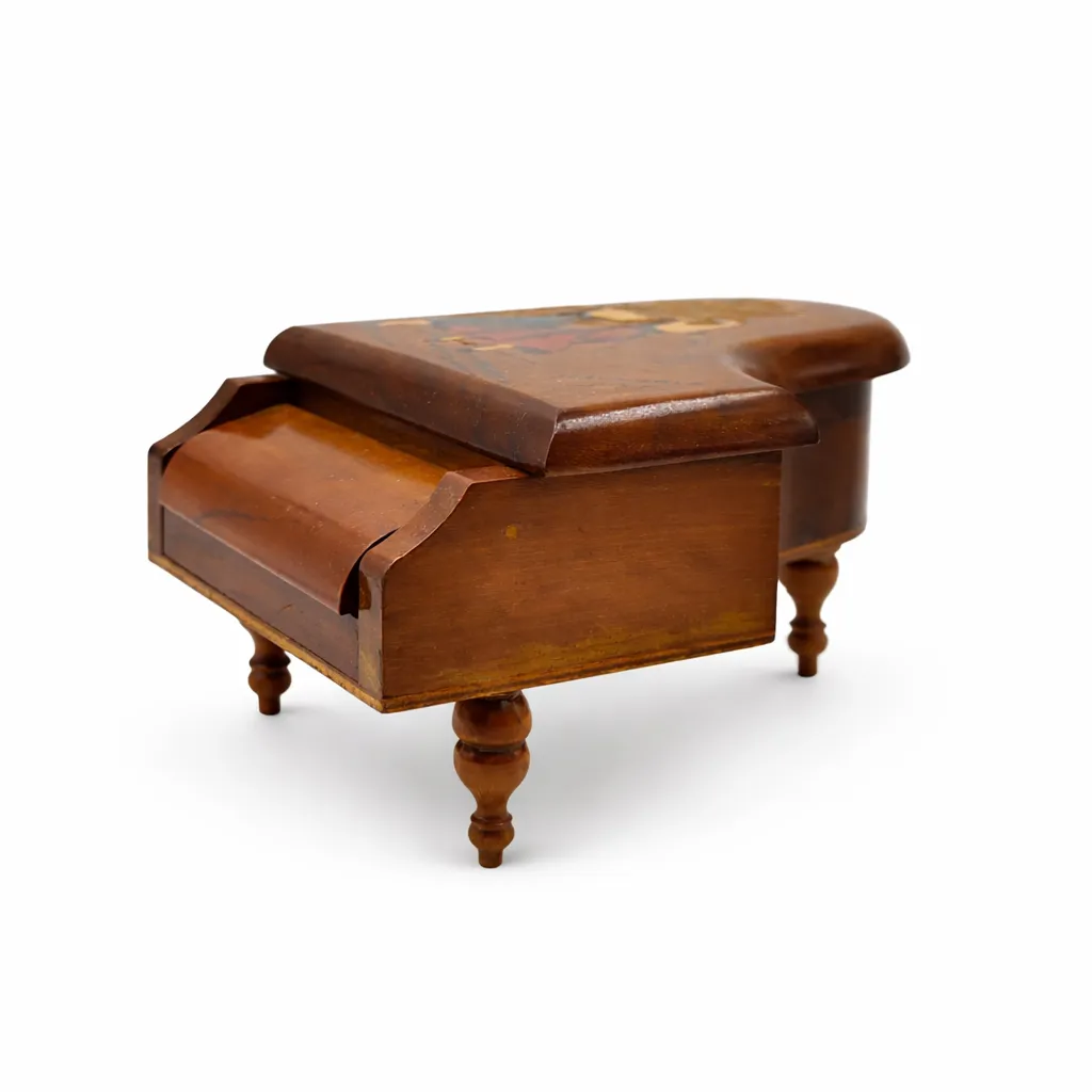 Vintage Miniature Grand Piano Music Box