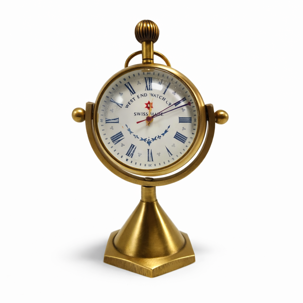 Vintage Brass Table Clock