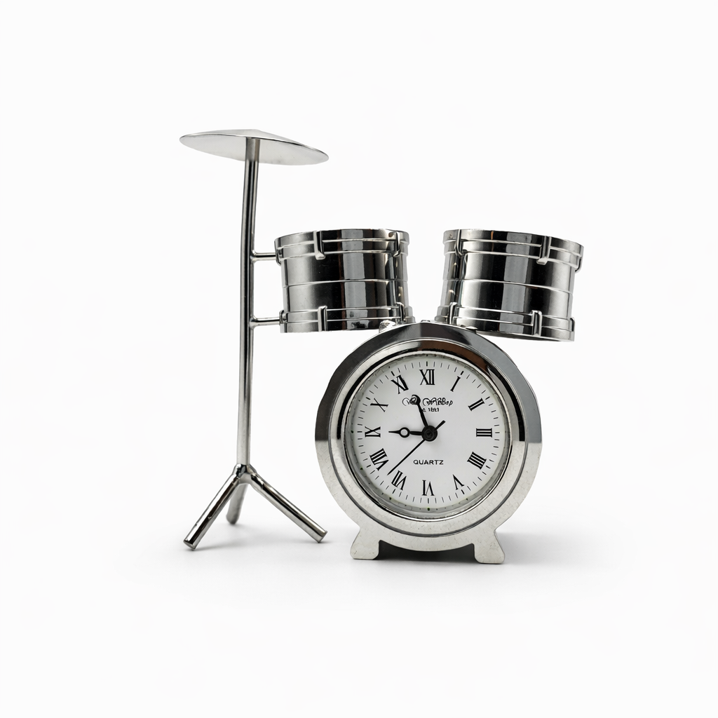 Miniature Drum Set Clock