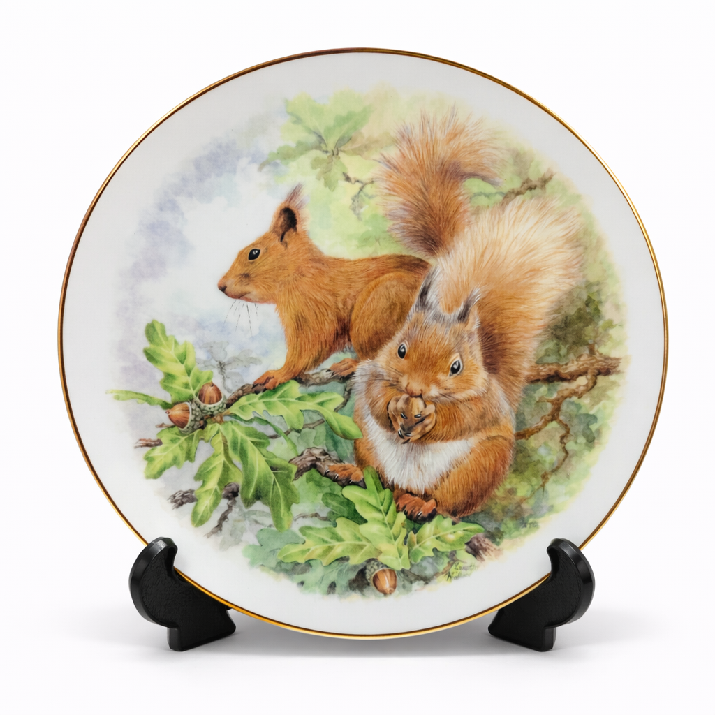 British Youth Wildlife Trust Red Squirrel Collector's Plate