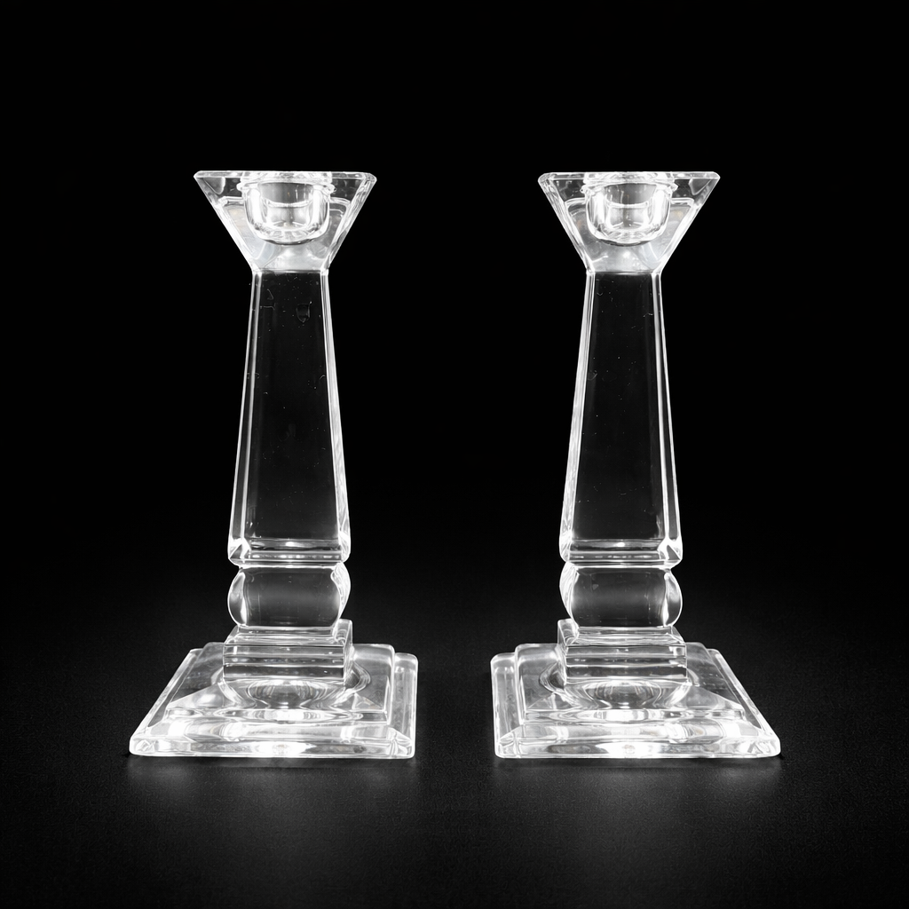 Pair of Crystal Candle Holders