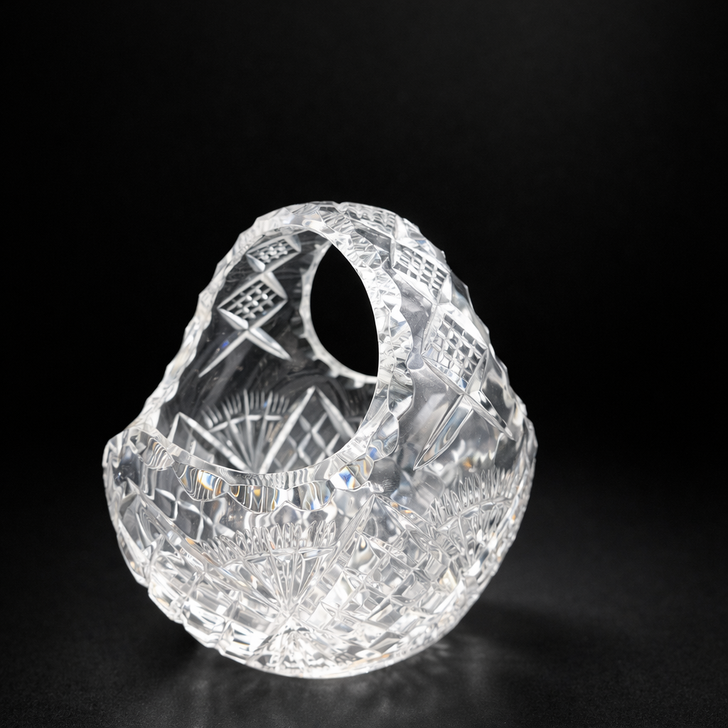 Vintage Cut Crystal Basket