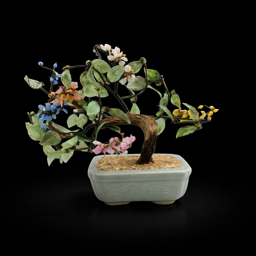 Vintage Chinese Glass Gem Tree Bonsai